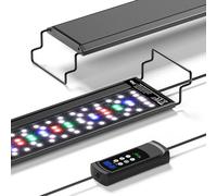 hygger Luce LED per Acquario, 26W Full Spectrum Lampada Aquarium con Timer Multicolore, 24/7 Naturale Mode Illuminazione per Acquario Luminosità Regolabile Staffe Estensibili (For 45-60CM Tanks)