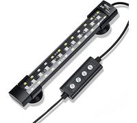 Hygger Luce LED Per Acquario Subacqueo, Modalità 24/7, Spettro Completo, 3 File Di Perline 7 Colori, Auto On/Off Alba/Giorno/Luna (8W)
