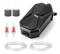 hygger Pompa ad aria per acquario, piccola, 2,5 W/4W, Mini Fish Tank Air Pump Silent, 9,5 GPH per acquario, ossigenatore singolo, per serbatoio fino a 140 l (4W)