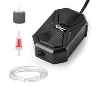 hygger Pompa ad aria per acquario, piccola, 2,5 W, Mini Fish Tank Air Pump Silent, 9,5 GPH per acquario, ossigenatore singolo, per serbatoio fino a 45 l