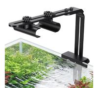 hygger Supporto per lampada da acquario, Supporto rialzato per lampada, regolabile in altezza 8.13 inch, supporto per lampada da acquario in lega di alluminio per acquari marini e d'acqua dolce, nero