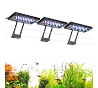 hygger Three Canali Clip On Illuminazione per Acquario LED, 36W Lampada Aquarium, 24/7 Lighting and DIY Mode with 7 Colors, Regolabile Luminosità Luce LED per Acquario for 115-227L Aquariums(3)