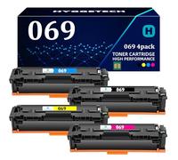 Hyggetech 069 Toner con Chip Compatibile Canon 069 069H, 4 Pezzi | Compatibile con Canon imageCLASS MF751Cdw, MF752Cdw, MF753Cdw, MF756Cx, LBP673Cdw, LBP674Cdw, LBP674Cx， CRG-069, CRG-069H