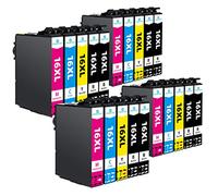 Hyggetech 16XL Cartucce d'inchiostro di ricambio per Epson 16XL 16 cartucce compatibili con Epson Workforce WF-2760 WF-2750 WF-2660 WF-2630 WF2750 WF2630 WF2530 WF2510 WF 2750 (confezione da 20)