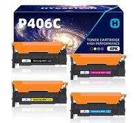 Hyggetech CLT-406S Toner Compatibile per Samsung CLT-K406S CLT-P406C | Compatibile con Samsung Xpress C410W, C460W, C460FW, CLP-360, CLP-365, CLX-3300, CLX-3305
