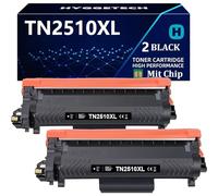 Hyggetech TN2510XL Toner Compatibile per Brother TN2510 TN2510XL, 2 Pezzi | Compatibile con Brother HL-L2400DW, HL-L2400DWE, DCP-L2620DW, DCP-L2627DW, DCP-L2660DW, MFC-L2800DW, MFC-L2827DW, MFC-L2835DW