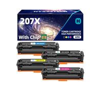 Hyggetech toner 207X Con chip compatibili di ricambio per HP 207X 207A Toner Multipack per HP Color Laserjet Pro M283fdn M255dw M282nw M255nw M2555nw M282 M283 W2210X W2211X W2212X W2213X