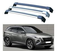 HYGGLY 2 Pezzi Auto Barre Trasversali Portapacchi per Hyundai Tucson L NX4 SUV 2020-2024, Tetto Portatutto Barre Trasversali in Alluminio Portabiciclette Esterno Auto Accessori,B/Silver