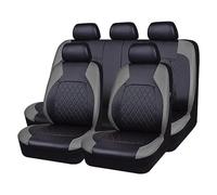 HYGGLY 9 Pezzi Auto Set Coprisedili per BMW 1 Series E87 (5door) 2004 2005-2010, Pelle Completo Anteriori E Posteriori Tutte Le Stagioni Copri-Sedile Traspirante Antiscivolo Protezioni,Grey/A