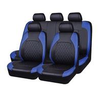 HYGGLY 9 Pezzi Auto Set Coprisedili per BMW 1 Series E87 (5door) 2004 2005-2010, Pelle Completo Anteriori E Posteriori Tutte Le Stagioni Copri-Sedile Traspirante Antiscivolo Protezioni,Blue/A