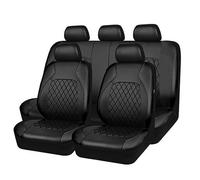 HYGGLY 9 Pezzi Auto Set Coprisedili per Volvo V40 2012 2013 2014 2015-2019, Pelle Completo Anteriori E Posteriori Tutte Le Stagioni Copri-Sedile Traspirante Antiscivolo Protezioni,Black/A