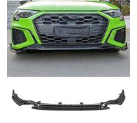HYGGLY Auto Paraurti Anteriore Spoiler, per Audi A3 S3 8Y 2021 2020 Berlina Hatchback Lama Diffusore Lip Splitter Diffuser Plate Labbro Spoiler Protezione Lip Body Kit,GlossyBlack/A