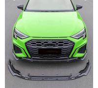 HYGGLY Auto Paraurti Anteriore Spoiler, per Audi A3 S3 8Y 2021 2020 Berlina Hatchback Lama Diffusore Lip Splitter Diffuser Plate Labbro Spoiler Protezione Lip Body Kit,CarbonLook/A