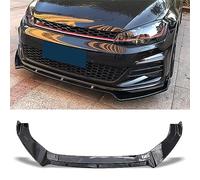 HYGGLY Auto Paraurti Anteriore Spoiler, per Golf 7 MK7 7.5 R GTI GTD 2014 2015 2016 2017 2018 2019 Lama Diffusore Lip Splitter Diffuser Plate Labbro Spoiler Protezione Lip Body Kit,GlossyBlack/A