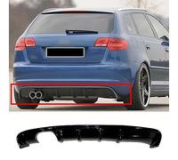 HYGGLY Diffusore paraurti Posteriore Auto, per Audi A3 8P 4 Portes 2008-2012 Spoiler Labbro Paraurti Posteriore Lip Diffusore Splitter Shark Fin Modifica Accessori