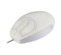 Hygiene 5 Buttons Mini Scroll Mouse Fully Sealed Watertight - Corded - White