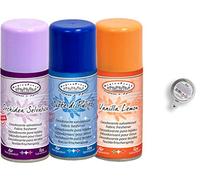 HygienFresh Profumo Deodorante Tessuti Abiti Tende DIVANI Speciale LAVANDERIE Tris igiensoft Idee Regalo 150 ml (Orchidea Selvatica, Note di Pulito, Vanilla Lemon)