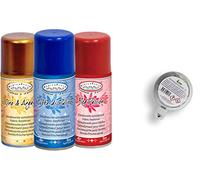 HygienFresh Profumo Deodorante Tessuti Abiti Tende DIVANI Speciale LAVANDERIE Tris igiensoft Idee Regalo 150 ml Omaggio Capsula Rampi per Cassetti (Note di Pulito, Red Passion, Oro & Argan)