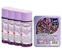 HYGIENFRESH TINTOLAV SET 4 PEZZI Deodorante Salva Tessuti spray, fragranza ORCHIDEA SELVATICA formato 400ml più gel assorbi odori a lunga durata Profumazione Assortita150 G