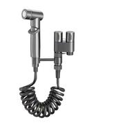 Hygienic shower toilet bidet sprayer shower head double outlet angle valve wall-mounted double outlet bidet toilet accessories(Black suit)