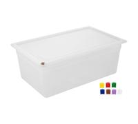 Hygiplas Click PP 1-1 GN con coperchio e 7 clip colorate, 200 mm, 25,6 l, confezione da 4