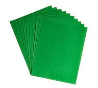 Hygloss Green 10 Sheets Carta Velours, Verde, unità