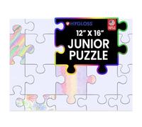 Hygloss Junior Community Puzzle - Design premiato - Puzzle bianco da 20 pezzi da scrivere e disegnare - pezzi universali ad incastro, layout 30,5 x 40,6 cm - Arti e mestieri per bambini, idee per
