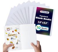 Hygloss Products - Libri bianchi vuoti per diario, schizzi, scrittura e molto altro ancora, ideali per arti e mestieri - 10 confezioni (modello: HYG77710)