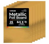 Hygloss Sheets Gold, 8.5 x 11-inch Lamina Metallica - Oro - 25 Fogli - per Arti e Artigianato, attività in Classe e artisti, Carta, 8.5" x 11 unità