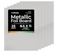 Hygloss Sheets Matte Silver, 8.5 x 11-inch Metallici in Lamina 25 Fogli - per Arti e Artigianato, attività in Classe e artisti, Carta, Argento Opaco, 8.5x11 inch, unità