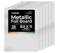 Hygloss Sheets Silver, 8.5 x 11-inch Products-Tavola in Lamina Metallica, Colore Argento, 25 Pezzi per attività artistiche e artisti, 20 x 25 cm, Carta, unità