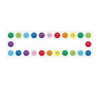 Hygloss Smiley Face Name Plates, 36 Pack, 9.5 x 2 7/8 "