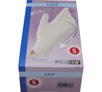 HYGOSTAR GANTS EN Latex "Grip", S, Blanc