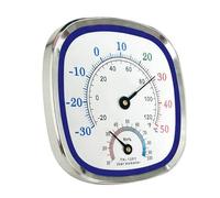 Hygrometer Temperature Gauge - ABS 12cm | Desktop Humidity And Temperature Monitor | Home Office Library Bedroom Closet Greenhouse Basement Apartment Living Room