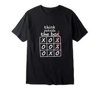 HYGV22DCV Think Outside The Box Funny T Shirt Black M