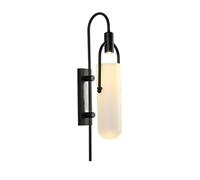 HYHDDM Applique a LED in Vetro Bianco Latte - Lampada da Parete Industriale retrò Minimalista postmoderna | Illuminazione for corridoio, Camera Letto, Soggiorno, Stile Nordico