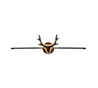 HYHDDM Applique da Parete a LED Nera 3 luci - Lampada Bagno con dimmerazione Continua 31,5" Design Rustico Forma di Cervo, Luce Specchio in Stile Fattoria(Third Gear Dimming,24 in)