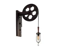 HYHDDM Applique da Parete Industriale Loft - Lampada in Ferro con puleggia retrò Metallo Vintage Regolabile Illuminazione for Cucina, Ristorante e Bar(J)