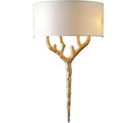 HYHDDM Applique da Parete Interamente in Rame con Paralume in Tessuto, Lampada da Parete for Ingresso, Camera da Letto, Lampada in Tessuto Vintage for Illuminazione Interna