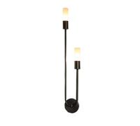 HYHDDM Applique da Parete Moderna a Doppia Testa - Lampada toeletta G9 Nera e Oro | Illuminazione up & Down for Specchio Bagno, Camera Letto Soggiorno, dimmerabile 3 Colori(Blackleft)