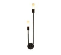 HYHDDM Applique da Parete Moderna a Doppia Testa - Lampada toeletta G9 Nera e Oro | Illuminazione up & Down for Specchio Bagno, Camera Letto Soggiorno, dimmerabile 3 Colori(Blackright)