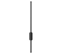 HYHDDM Applique moderna a LED a strisce in stile nordico - Lampada da parete for comodino o divano in rame pieno, 15 W AC85-265 V, bianco caldo/naturale(Black)