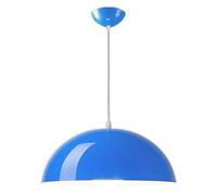 HYHDDM Lampada a sospensione a cupola industriale - Colori macaron e classici, lampada da soffitto in metallo for isola cucina, bar, caffetteria, loft(Blue,60cm)