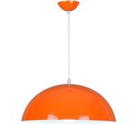 HYHDDM Lampada a sospensione a cupola industriale - Colori macaron e classici, lampada da soffitto in metallo for isola cucina, bar, caffetteria, loft(Orange,60cm)