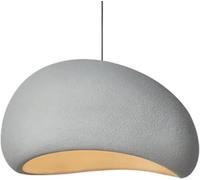 HYHDDM Lampada a sospensione a luce singola - Paralume in materiale composito di plastica - Attacco E27 - Cavo regolabile da 59 pollici - for cucina, sala da pranzo(Natural,50cm)