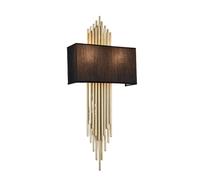 HYHDDM Lampada da Parete Moderna e Semplice, Lampada da Lettura da Parete nordica con Paralume in Tessuto, Applique da Parete for corridoio dell'hotel(Black)