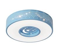 HYHDDM Lampada da soffitto a forma di luna e stelle for bambini a LED da montare a filo Graziosa lampada da cielo notturno(Neutral Light,50cm-Pink)