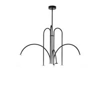 HYHDDM Lampadario a LED italiano - Lampada a sospensione moderna - Lampada da soffitto in metallo G9 - for camera da letto, sala da pranzo, negozio, ristorante(Black,Warm Light)