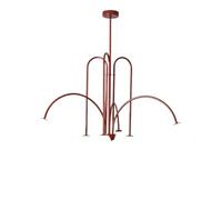 HYHDDM Lampadario a LED italiano - Lampada a sospensione moderna - Lampada da soffitto in metallo G9 - for camera da letto, sala da pranzo, negozio, ristorante(Red,Warm Light)