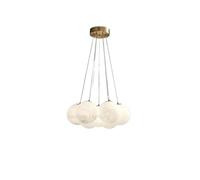 HYHDDM Lampadario a sfera di vetro - minimalista francese, lampada da soffitto moderna a lanterna magica for soggiorno, cucina, bar(White Light,19 Head)